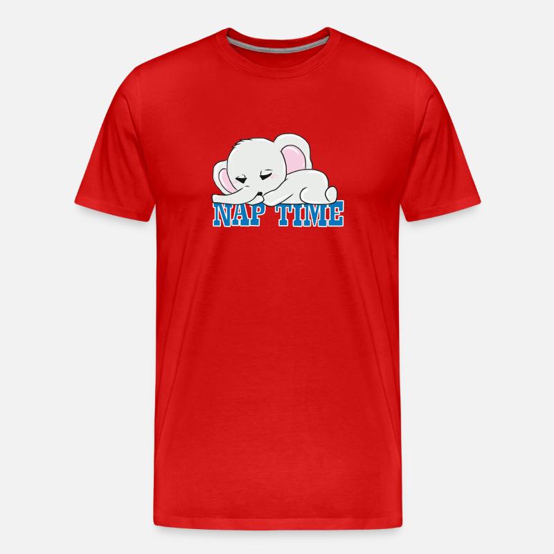 Nickerchen - Männer Premium Bio T-Shirt - Rot