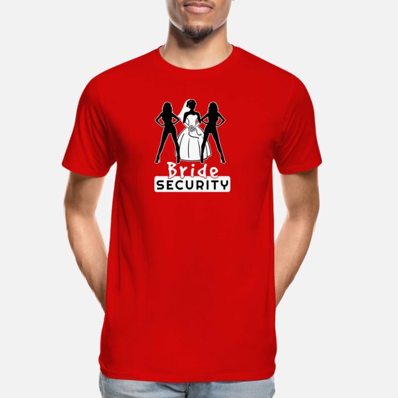 Bride Security Team Partnerlook Bachelor Fun T-shirt bio Premium Homme