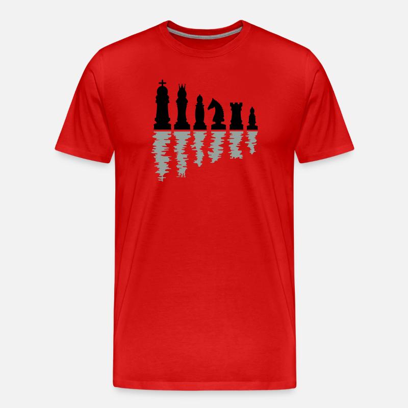 schach schachfiguren - Männer Premium Bio T-Shirt - Rot