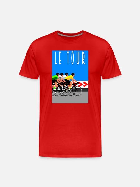 Le Tour - Men's Premium Organic T-Shirt - red