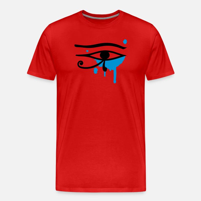 Horusauge - Männer Premium Bio T-Shirt - Rot