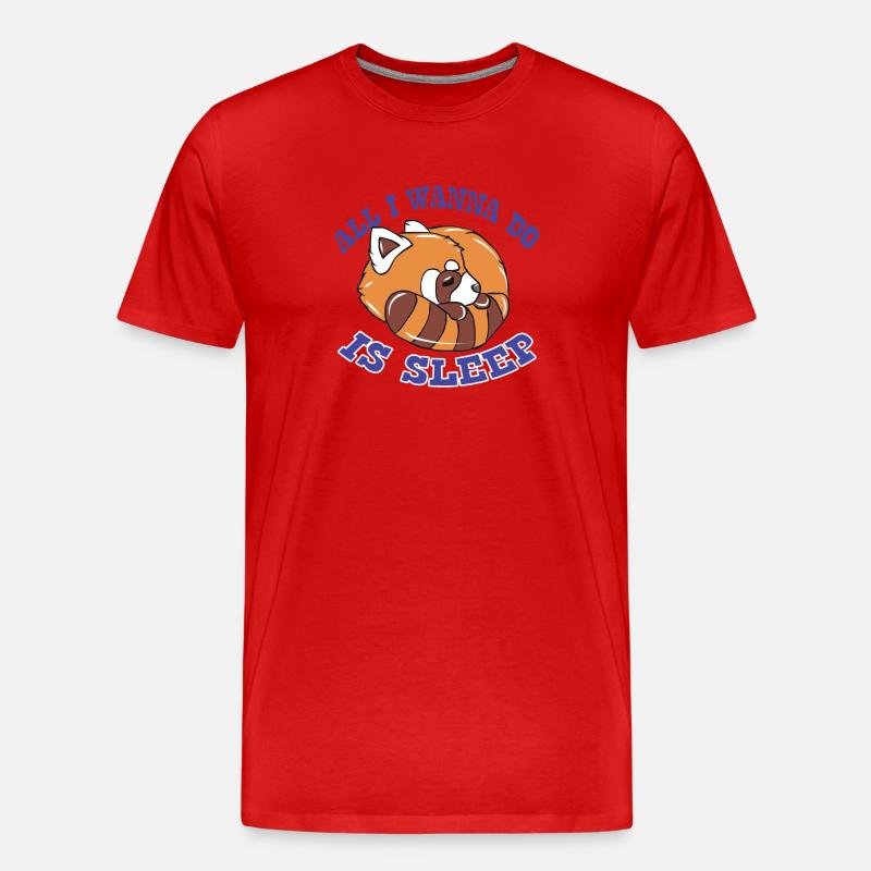 Roter Panda - Männer Premium Bio T-Shirt - Rot