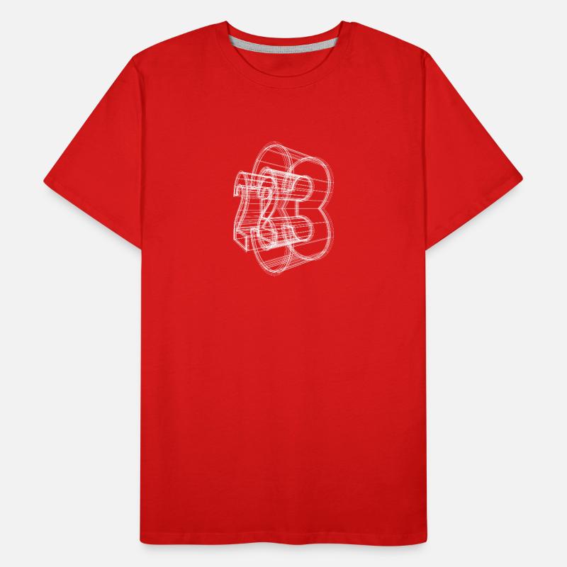 23 cadre 3D T-shirt bio Premium Homme