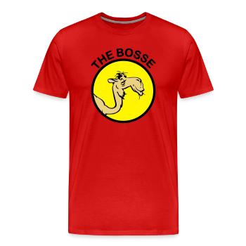 The Bosse I - T-shirt bio Premium Homme - rouge - Devant - Damien (186cm)