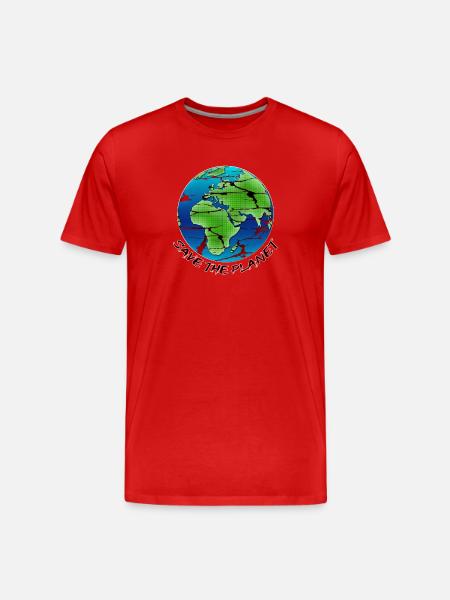 Umweltschutz - Save the Planet - Männer Premium Bio T-Shirt - Rot