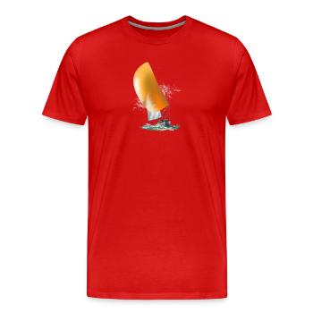 bateau à voile - T-shirt bio Premium Homme - rouge - Devant - Damien (186cm)