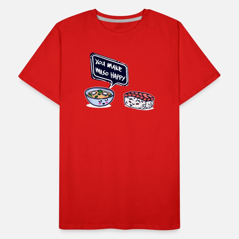 Sushi soupe soupe nourriture préférée repas repas T-shirt bio Premium Homme