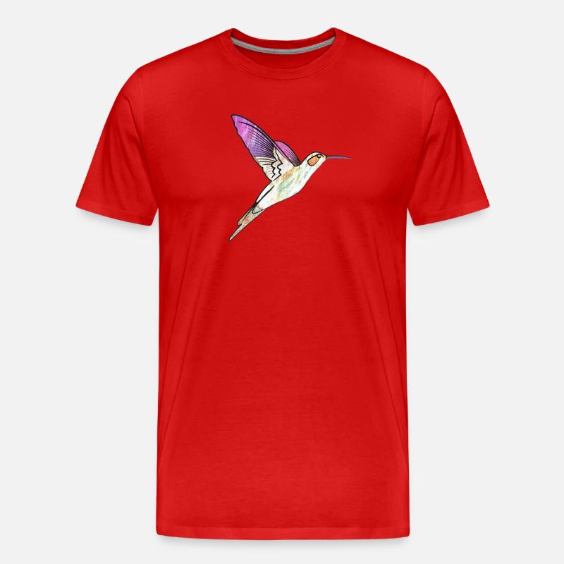 kolibri Effekt - Männer Premium Bio T-Shirt - Rot