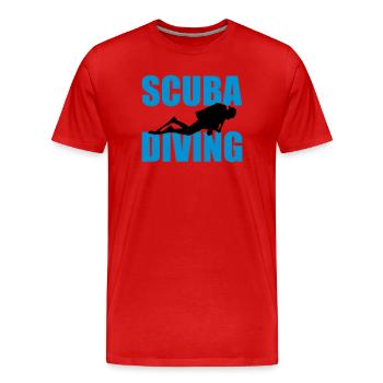 Scuba Diving - Männer Premium Bio T-Shirt - Rot - Vorne - Damien (186cm)