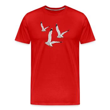 moewe vogel strand urlaub - Männer Premium Bio T-Shirt - Rot - Vorne - Damien (186cm)