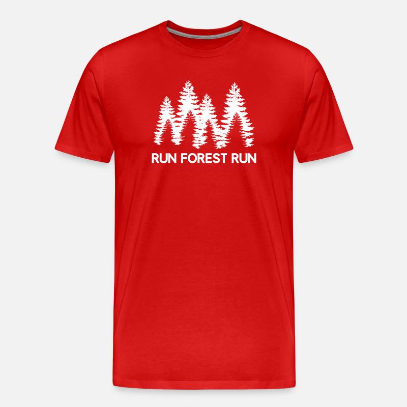 Run Forest Run - Männer Premium Bio T-Shirt - Rot