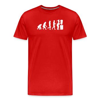 Kebab Evolution Kebap Döner Spieß Lustig Essen - Männer Premium Bio T-Shirt - Rot - Vorne - Damien (186cm)
