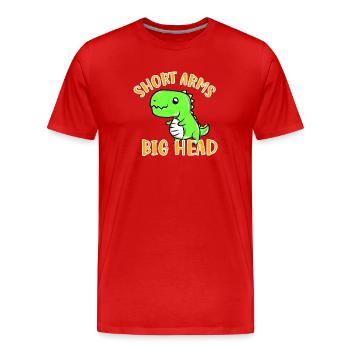 T-Rex - T-shirt bio Premium Homme - rouge - Devant - Damien (186cm)