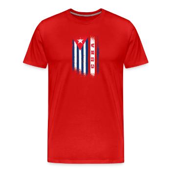 Kuba Flagge / Cuba Geschenk Karibik Havanna - Männer Premium Bio T-Shirt - Rot - Vorne - Damien (186cm)