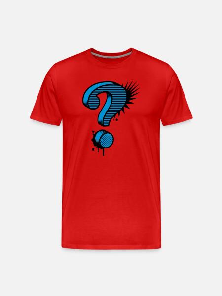 A question mark graffiti - Men's Premium Organic T-Shirt - red