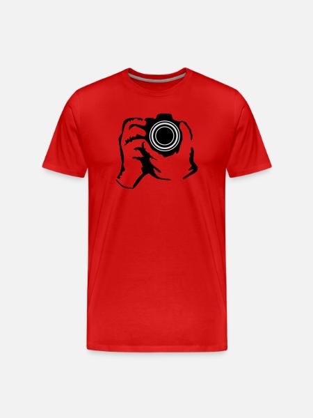 photographer - Men's Premium Organic T-Shirt - red