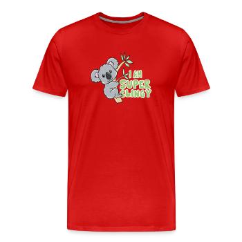 Koala - Männer Premium Bio T-Shirt - Rot - Vorne - Damien (186cm)