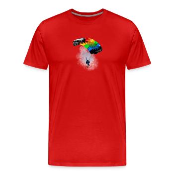 parachute - T-shirt bio Premium Homme - rouge - Devant - Damien (186cm)