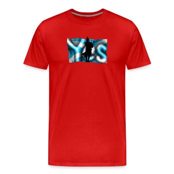 Scotland yes - Men's Premium Organic T-Shirt - red - Front - Damien (186cm)