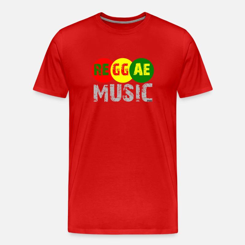 Reggae Musik Farbkreis Logo - Männer Premium Bio T-Shirt - Rot