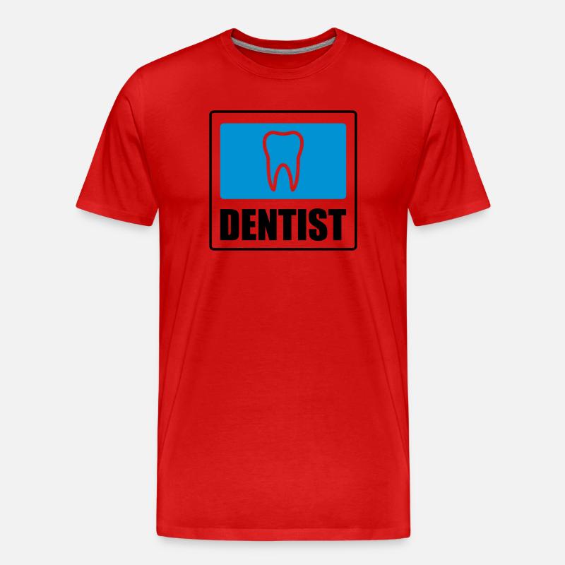 Dentist - Männer Premium Bio T-Shirt - Rot