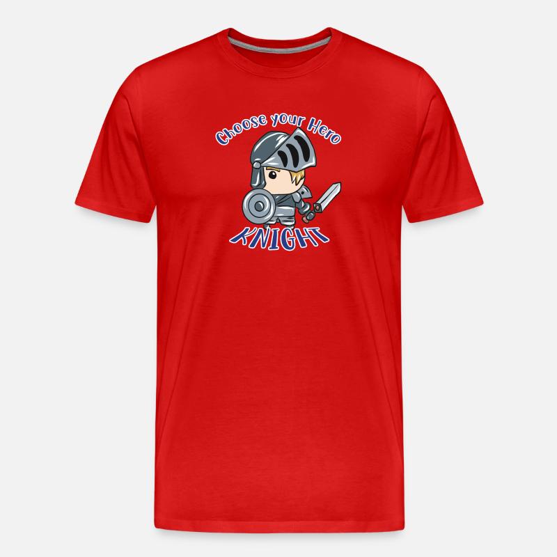 Ritter - Männer Premium Bio T-Shirt - Rot