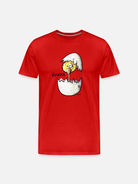 Kuckucksei - Männer Premium Bio T-Shirt - Rot