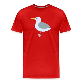 Mouette symbole mer mer enfants mer littoral déco - T-shirt bio Premium Homme - rouge - Devant - Damien (186cm)