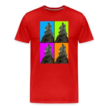 Herkules - Kassel - Männer Premium Bio T-Shirt - Rot - Vorne - Damien (186cm)