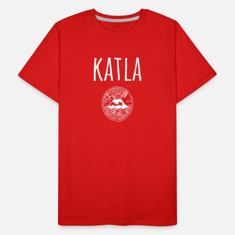 Katla Souvenir Vulkan Männer Premium Bio T-Shirt
