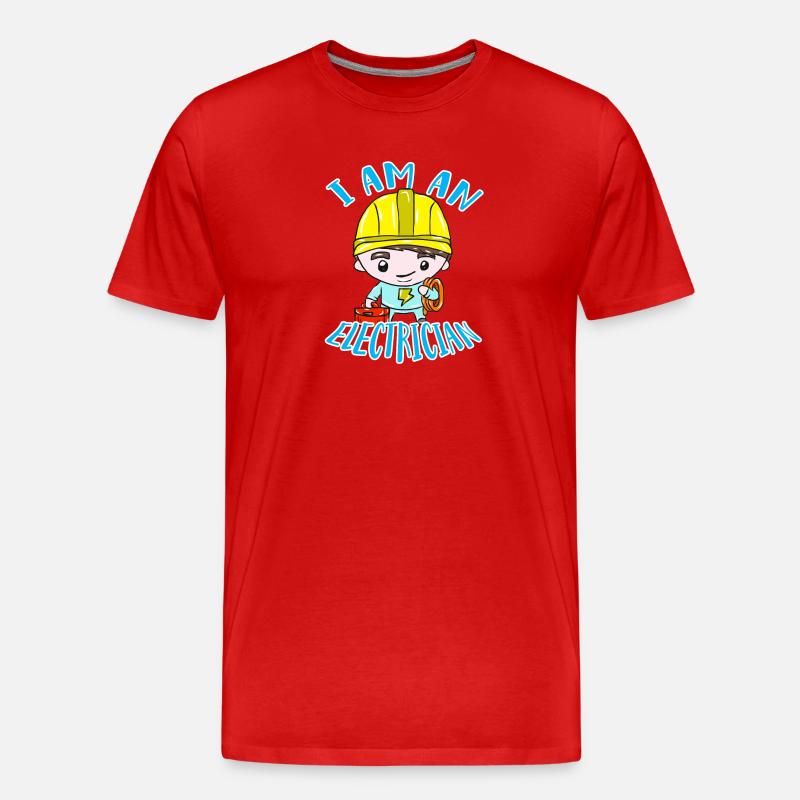 Elektriker - Männer Premium Bio T-Shirt - Rot