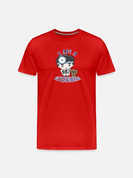 Veterinarian - Men's Premium Organic T-Shirt - red