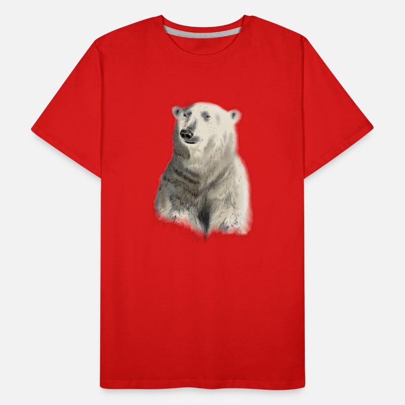 ours blanc T-shirt bio Premium Homme