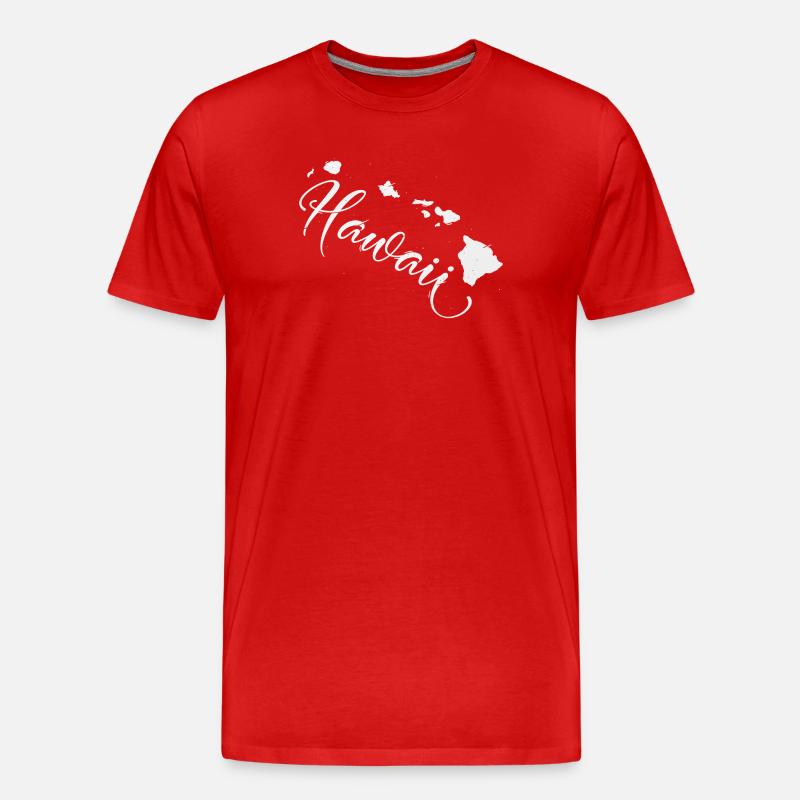 Hawaii - Männer Premium Bio T-Shirt - Rot