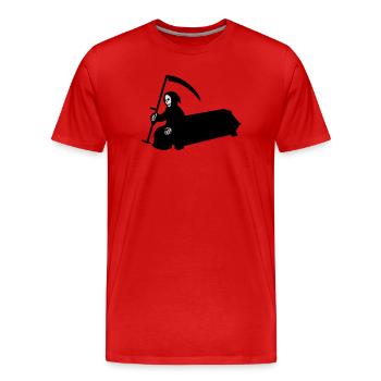 skeleton - Men's Premium Organic T-Shirt - red - Front - Damien (186cm)