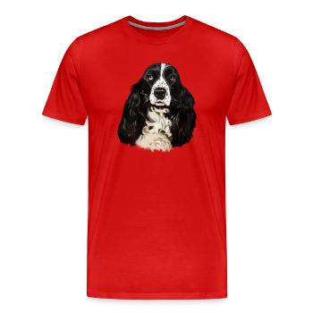 cocker spaniel - Men's Premium Organic T-Shirt - red - Front - Damien (186cm)