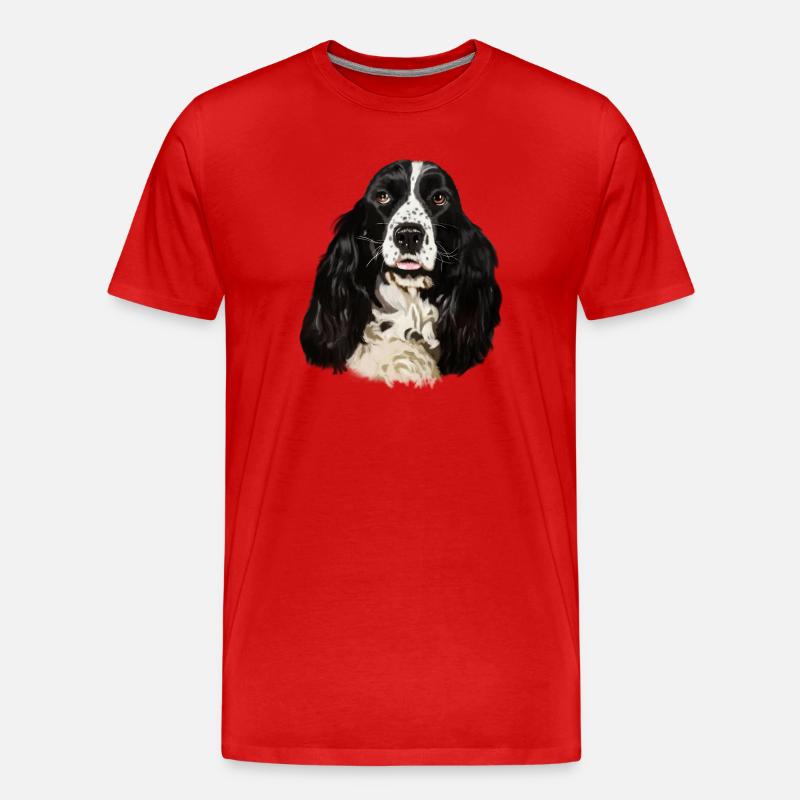 Cocker spaniel - Männer Premium Bio T-Shirt - Rot