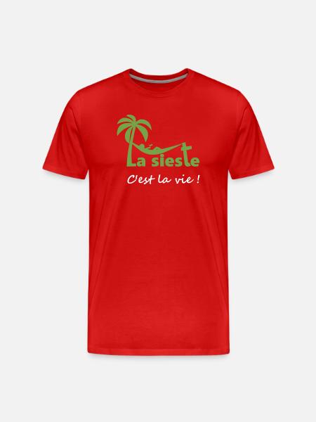 La sieste - T-shirt bio Premium Homme - rouge