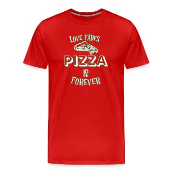 Pizza - Männer Premium Bio T-Shirt - Rot - Vorne - Damien (186cm)