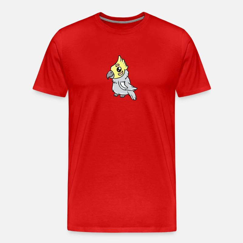 Papagei - Männer Premium Bio T-Shirt - Rot