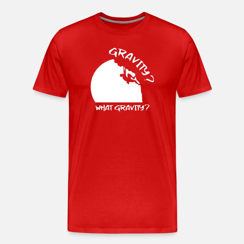 Felsklettern Bergsteigen Boulder Klettern Spruch - Männer Premium Bio T-Shirt - Rot