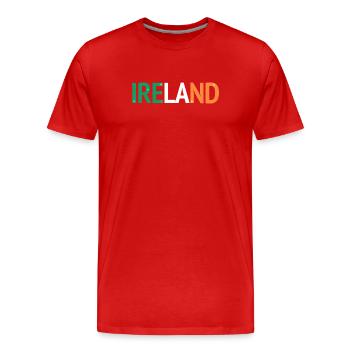 IRELAND Design mit irischer Flagge - Männer Premium Bio T-Shirt - Rot - Vorne - Damien (186cm)