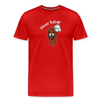 Döner Kebap Kebab Grillfleisch Spieß Essen Lustig - Männer Premium Bio T-Shirt - Rot - Vorne - Damien (186cm)