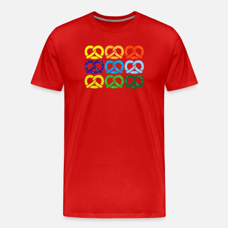 brezel salzbrezel - Männer Premium Bio T-Shirt - Rot