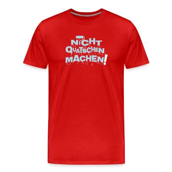 Maler Shirt Nicht quatschen machen ! - Männer Premium Bio T-Shirt - Rot - Vorne - Damien (186cm)