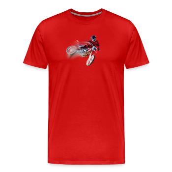 motocross - T-shirt bio Premium Homme - rouge - Devant - Damien (186cm)