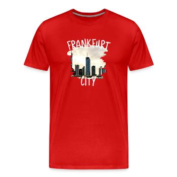 Ville de Francfort - T-shirt bio Premium Homme - rouge - Devant - Damien (186cm)