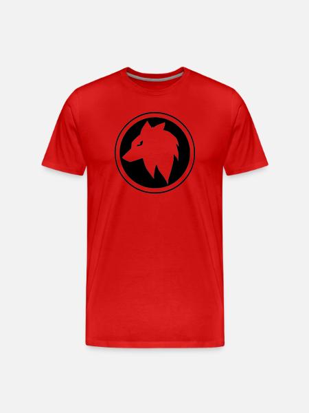 Mangawolf en cercle - T-shirt bio Premium Homme - rouge