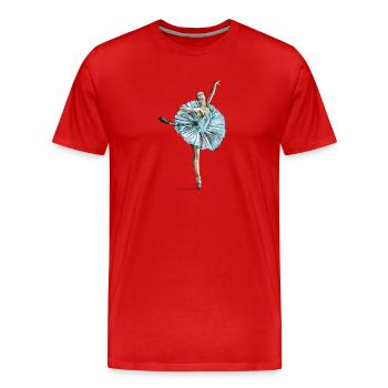ballet - T-shirt bio Premium Homme - rouge - Devant - Damien (186cm)