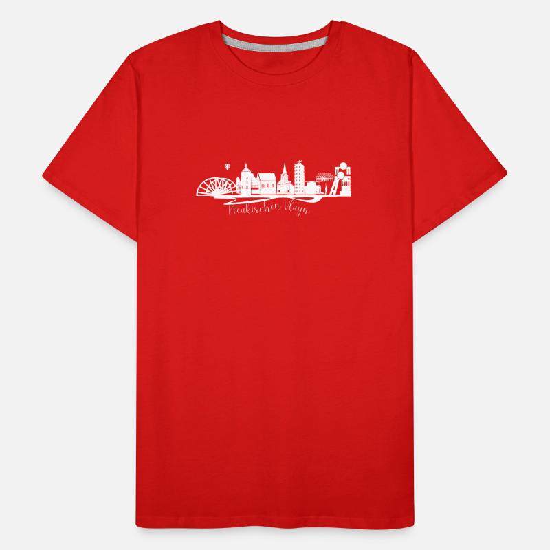 Neukirchen Vluyn Skyline Silhouette Männer Premium Bio T-Shirt